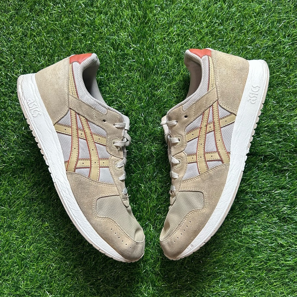 ASICS Lyte Classic Sand Cream Men's Size 13 Suede Mesh Sneakers 1203A611-200